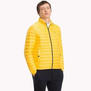 Tommy Hilfiger pánská žlutá lehká péřová bunda - XL (713)